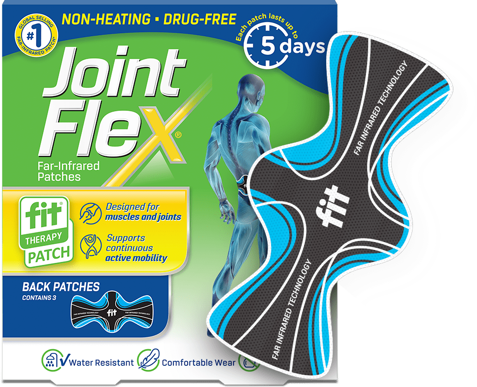 Fit® Therapy Back Patches box and patch